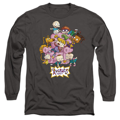 Rugrats Rugrats Chair Mens Long Sleeve Shirt Charcoal Officially Licensed