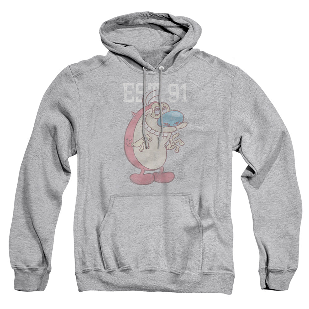 Ren And Stimpy Stimpy Est Mens Hoodie Athletic Heather