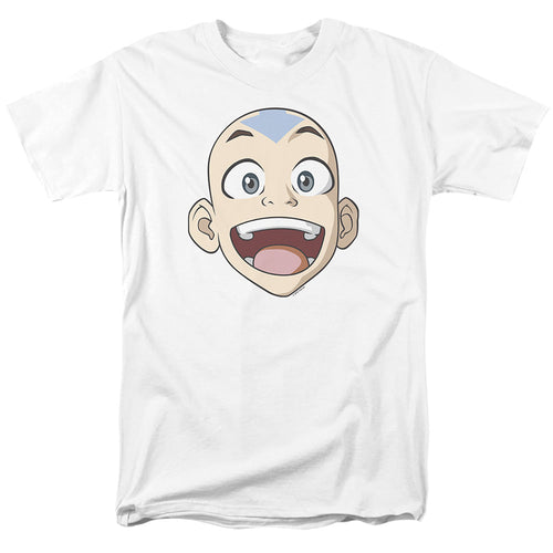 Avatar The Last Airbender Big Aang Face Mens T Shirt White