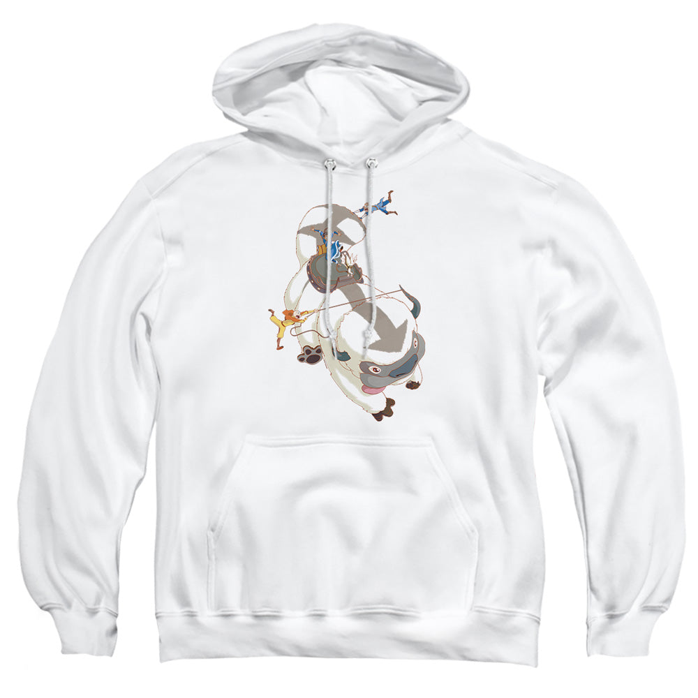 Avatar The Last Airbender Hang On Appa Mens Hoodie White