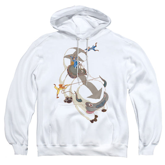 Avatar The Last Airbender Hang On Appa Mens Hoodie White