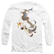 Load image into Gallery viewer, Avatar The Last Airbender Hang On Appa Mens Long Sleeve Shirt White
