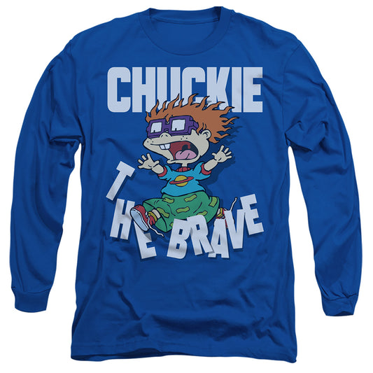 Rugrats Chuckie The Brave Mens Long Sleeve Shirt Royal Officially Licensed