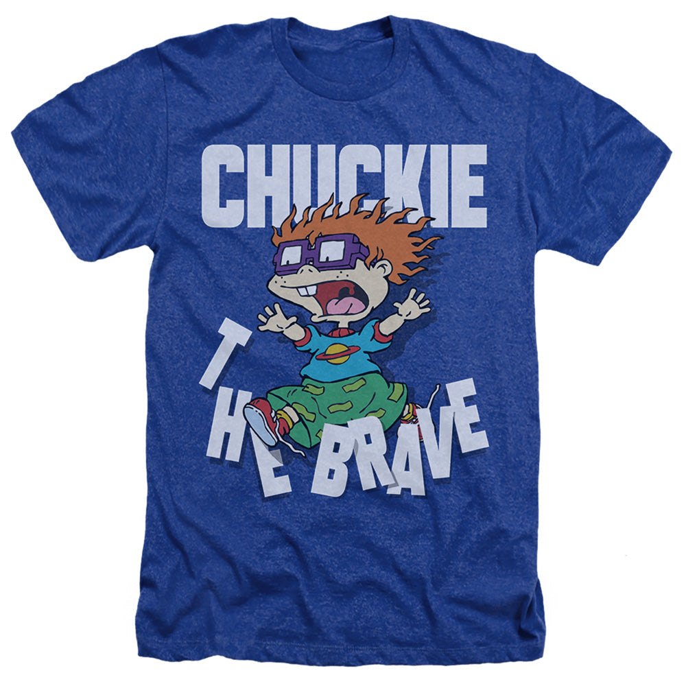 Rugrats Chuckie The Brave Heather Mens T Shirt Royal Blue