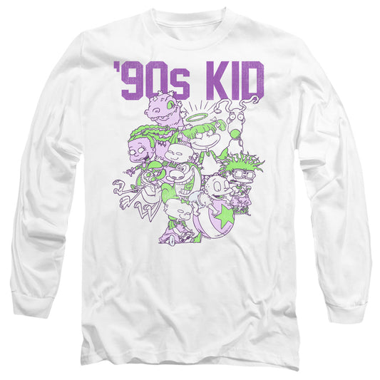 Nickelodeon 90S 90'S Kid Mens Long Sleeve Shirt White