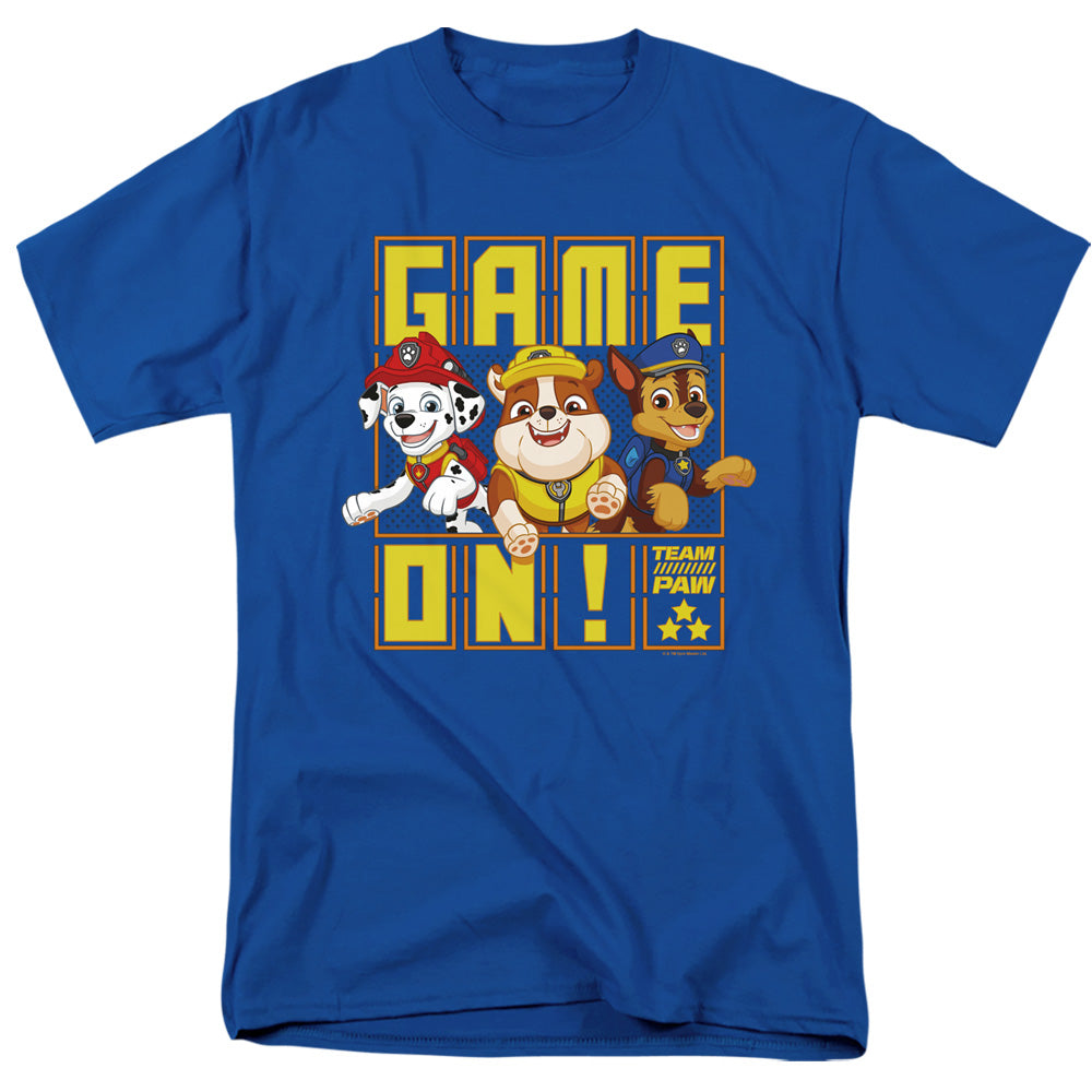 Paw Patrol Game On Team Paw Mens T Shirt Royal Blue