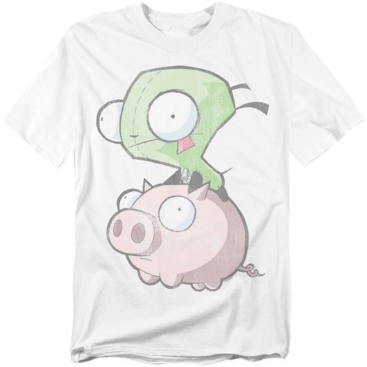 Invader Zim Gir And Pig Mens T Shirt White