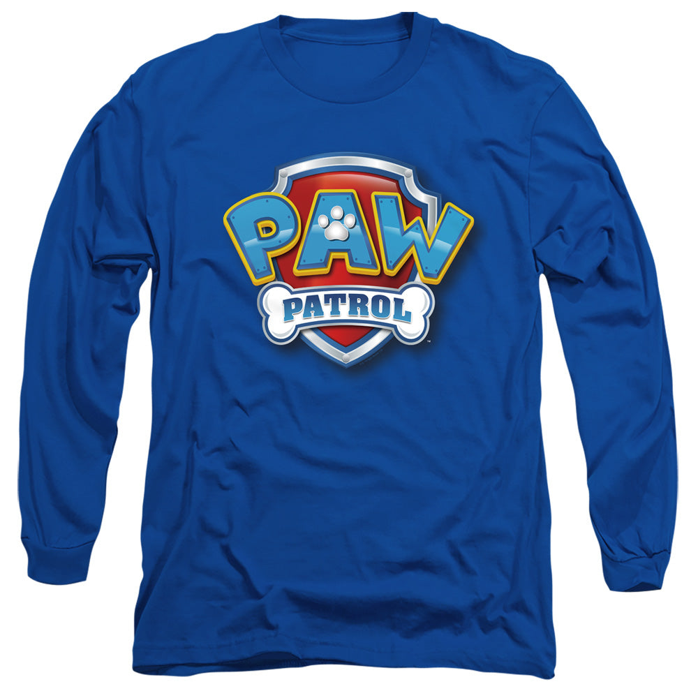 Paw Patrol 3D Logo Mens Long Sleeve Shirt Royal Blue