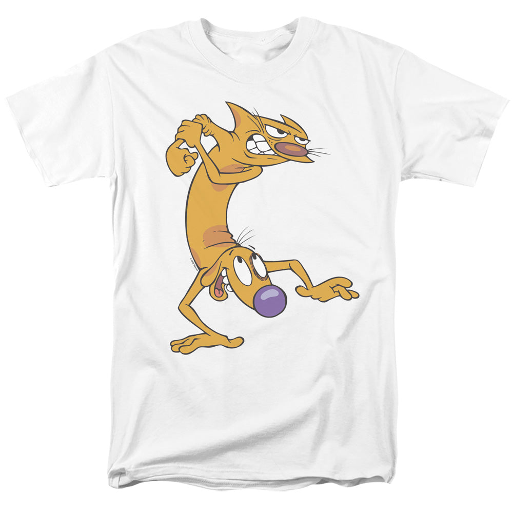Catdog Ready To Fight Mens T Shirt White