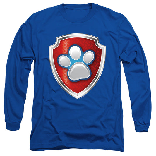 Paw Patrol Badge Mens Long Sleeve Shirt Royal Blue