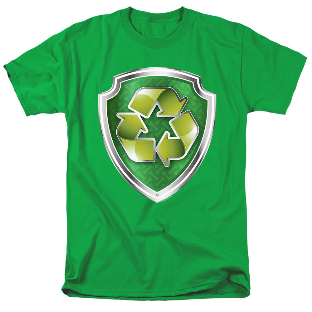 Paw Patrol Rocky Badge Mens T Shirt Kelly Green