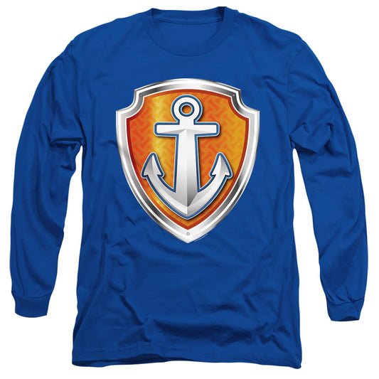Paw Patrol Zuma Badge Mens Long Sleeve Shirt Royal Blue