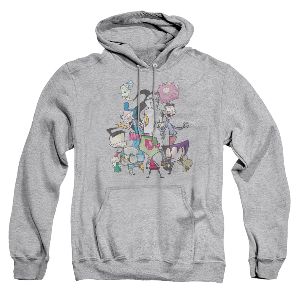 Invader Zim Group Shot Mens Hoodie Athletic Heather