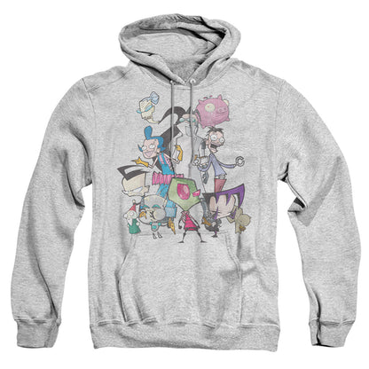 Invader Zim Group Shot Mens Hoodie Athletic Heather