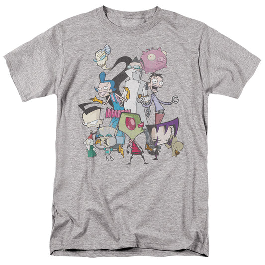 Invader Zim Group Shot Mens T Shirt Athletic Heather