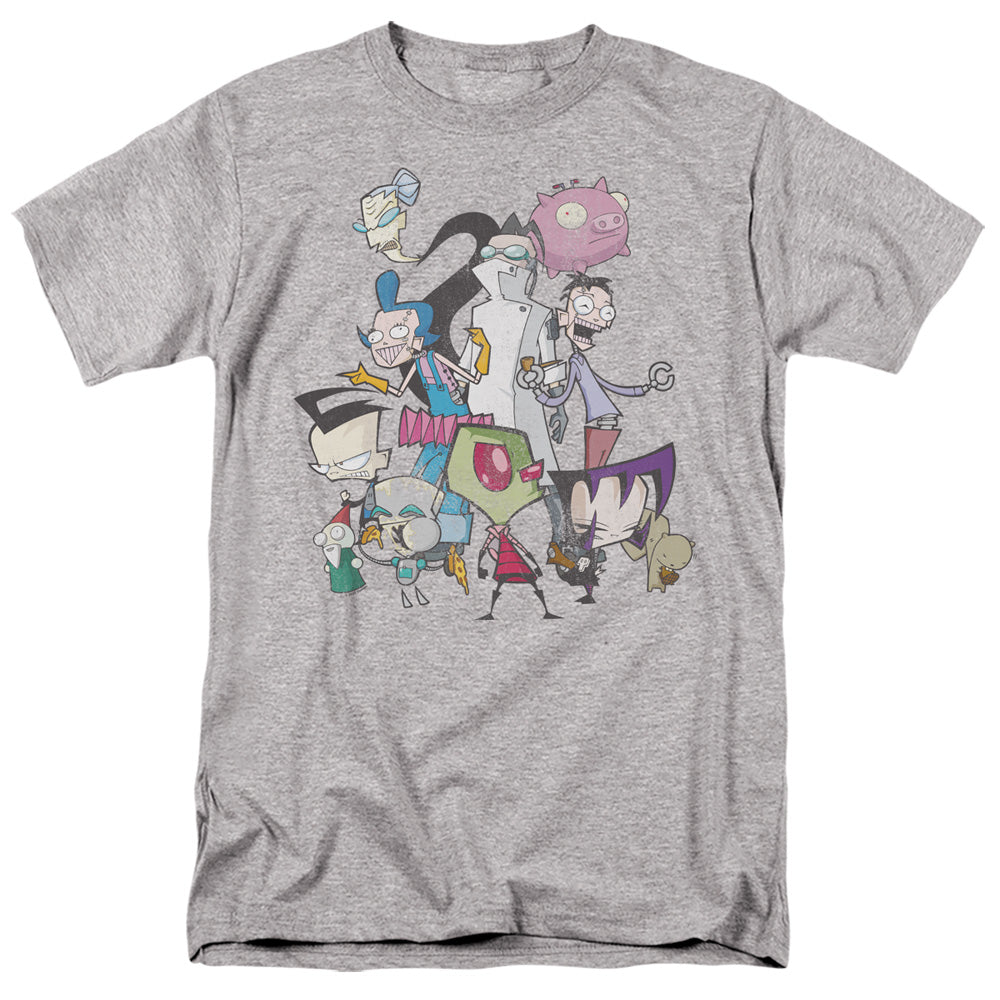 Invader Zim Group Shot Mens T Shirt Athletic Heather