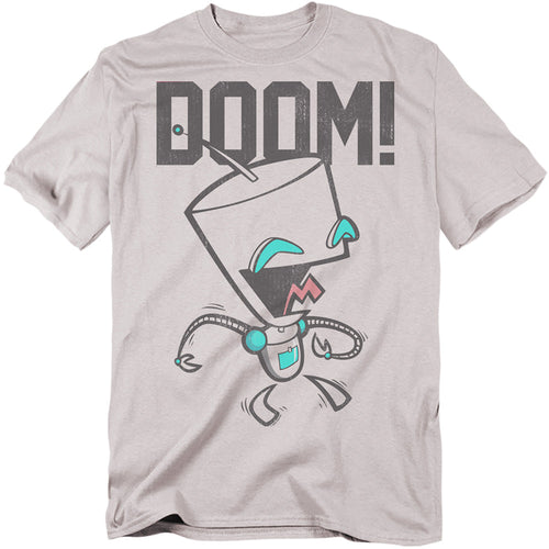Invader Zim Doom Collegiate Mens T Shirt Silver