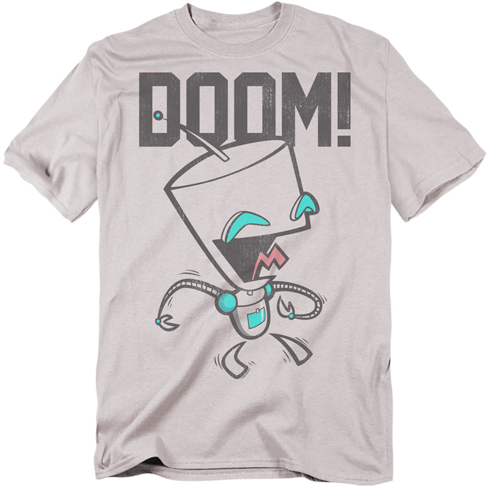 Invader Zim Doom Collegiate Mens T Shirt Silver