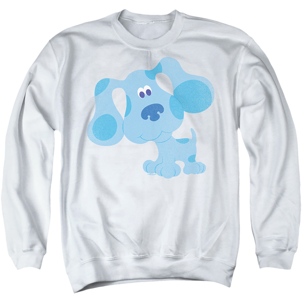 Blue'S Clues Classic Happy Blue'S Clues Mens Crewneck Sweatshirt White Officially Licensed
