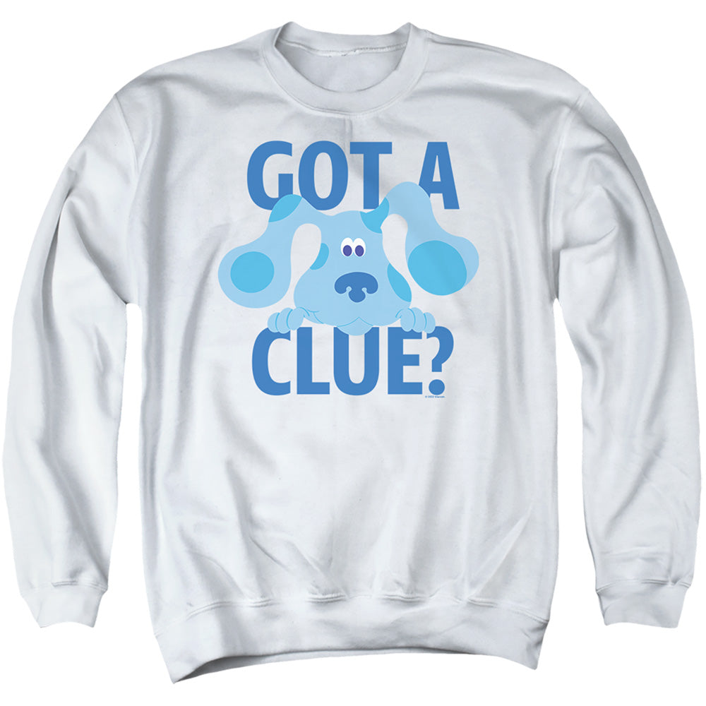 Blue'S Clues Classic Got A Clue Mens Crewneck Sweatshirt White Officially Licensed