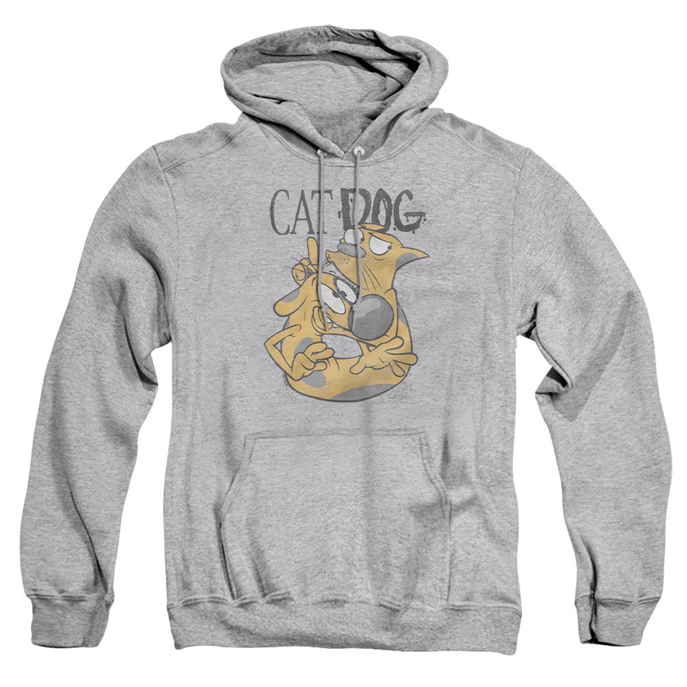 Catdog Stuck Together Mens Hoodie Athletic Heather