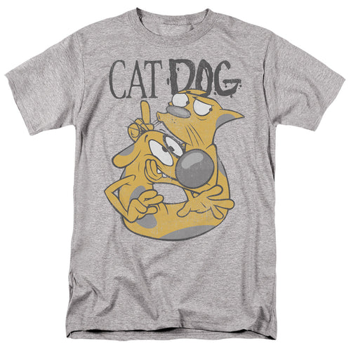 Catdog Stuck Together Mens T Shirt Athletic Heather