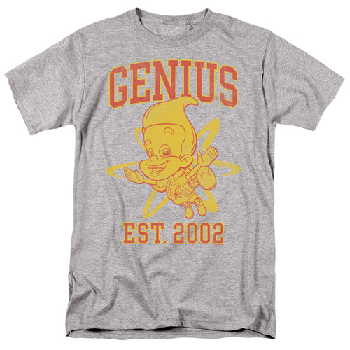 Jimmy Neutron Genius Collegiate Mens T Shirt Athletic Heather