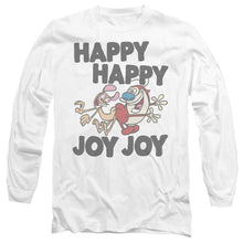 Load image into Gallery viewer, Ren And Stimpy Happy Happy Joy Joy Pf Mens Long Sleeve Shirt White
