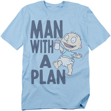 Load image into Gallery viewer, Rugrats Man With A Plan Mens T Shirt Light Blue
