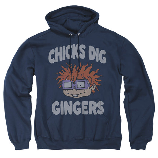 Rugrats Chicks Dig Gingers Mens Hoodie Navy