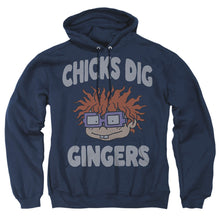 Load image into Gallery viewer, Rugrats Chicks Dig Gingers Mens Hoodie Navy
