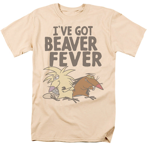 Angry Beavers Beaver Fever Mens T Shirt Sand