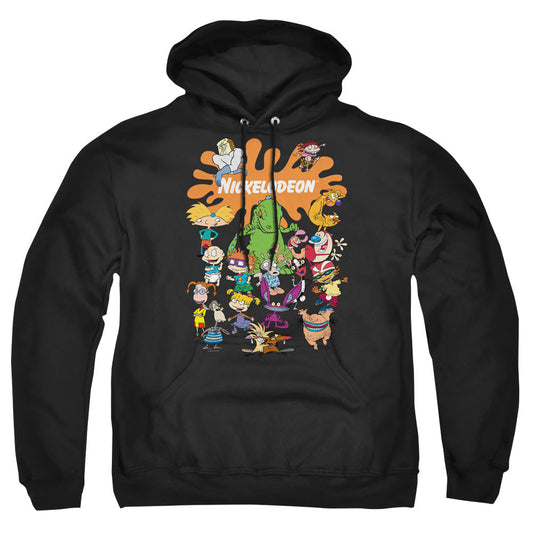Nickelodeon Brand Nick Splat Group Mens Hoodie Black