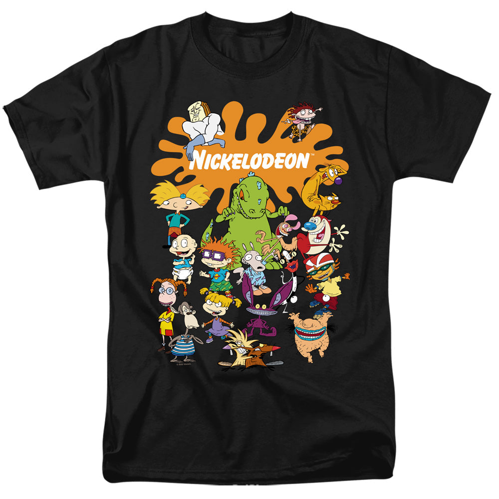 Nickelodeon Brand Nick Splat Group Mens T Shirt Black