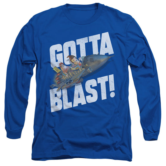 Jimmy Neutron Jimmy Neutron Gotta Blast Mens Long Sleeve Shirt Royal Officially Licensed