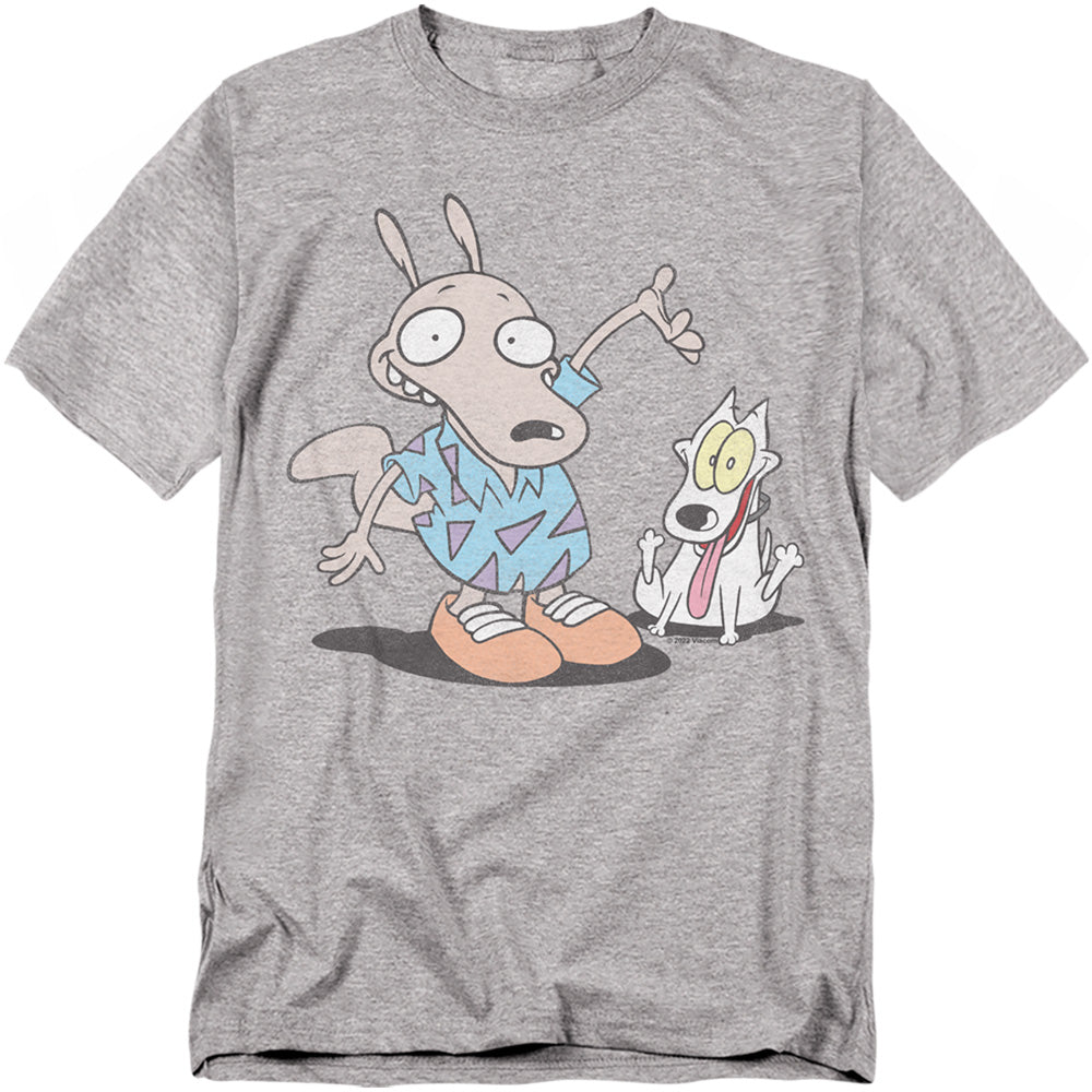 Rockos Modern Life Rocko And Spunky Mens T Shirt Athletic Heather