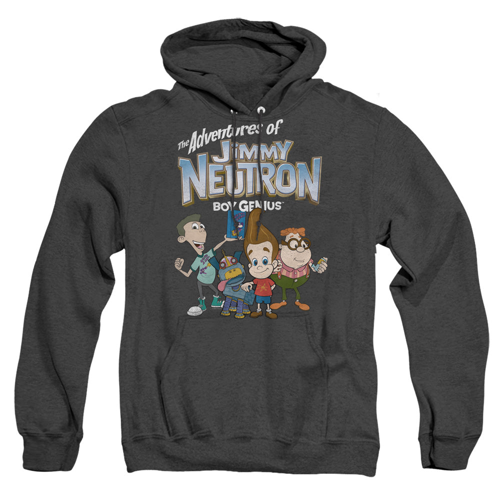 Jimmy Neutron Group Heather Mens Hoodie Black