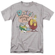Load image into Gallery viewer, Rockos Modern Life Rockos Modern Life Logo Group Mens T Shirt Athletic Heather
