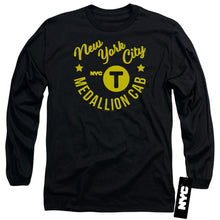 Load image into Gallery viewer, New York City Nyc Hipster Taxi Tee Mens Long Sleeve Shirt Black

