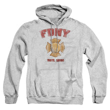 Load image into Gallery viewer, New York City Fdny Vintage Badge Mens Hoodie Athletic Heather
