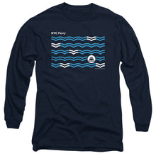 Load image into Gallery viewer, New York City Waves Mens Long Sleeve Shirt Navy
