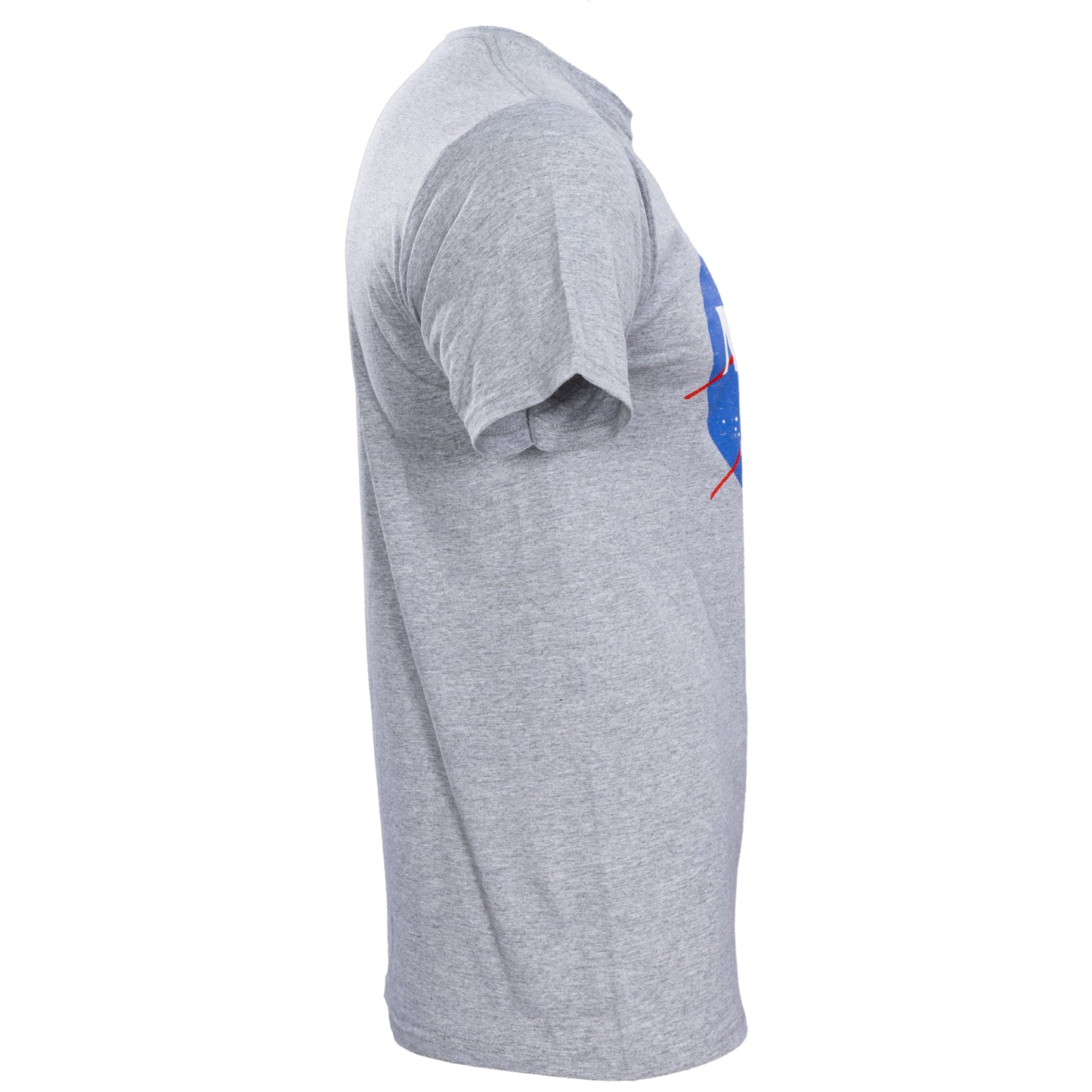 NASA Logo Men's Officially Licensed Short Sleeve Gray T Shirt