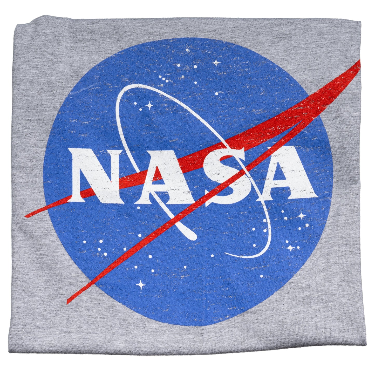 NASA Logo Men's Officially Licensed Short Sleeve Gray T Shirt