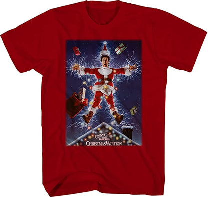 National Lampoons Christmas Vacation Clark Griswold House Roof Lights T Shirt