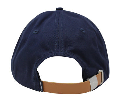 Lacoste Men's Classic Large Croc Logo Cap with Leather Strap Hat