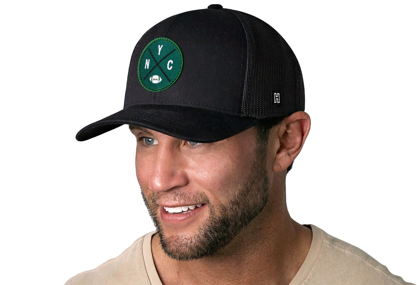 New York Trucker Haka Hat Black NYC X Football Snapback