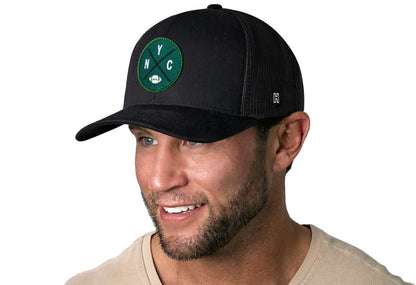 New York Trucker Haka Hat Black NYC X Football Snapback