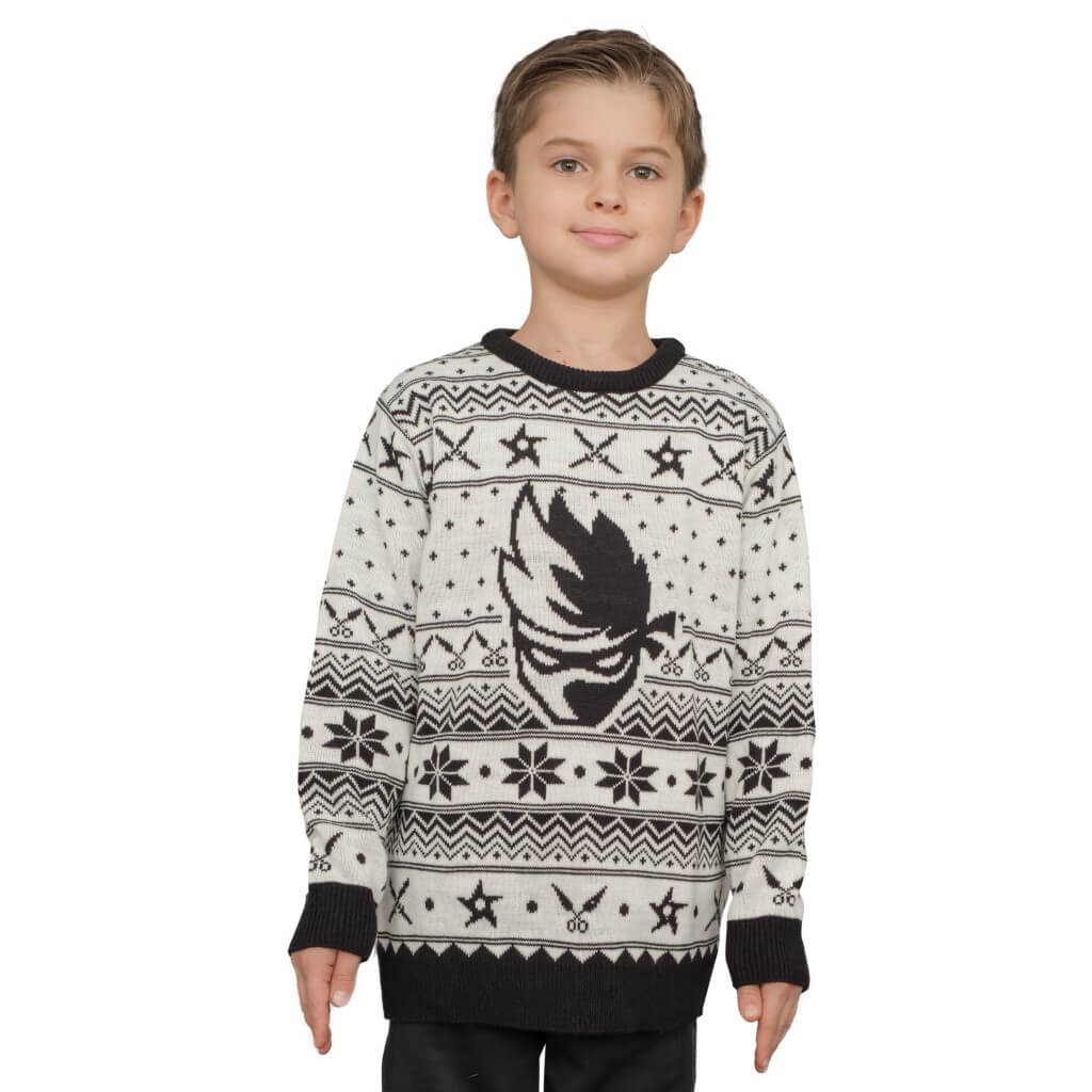 Youth Fortnite Ninja Logo Christmas Sweater
