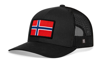 Norwegian Flag Trucker Haka Hat Black Norway Snapback