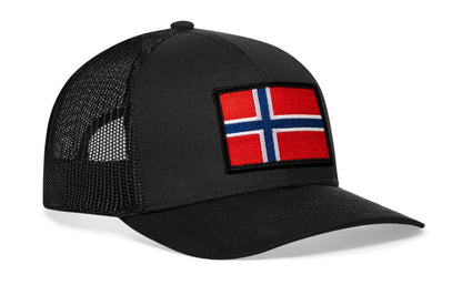 Norwegian Flag Trucker Haka Hat Black Norway Snapback